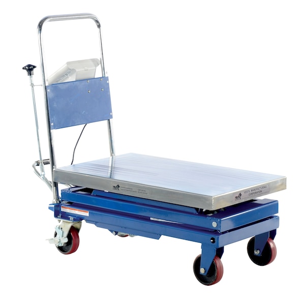 Vestil Steel Scissor Cart, Scale, 500 lb. Cap, 19-1/2"W, 32"L CART-500-SCL - main